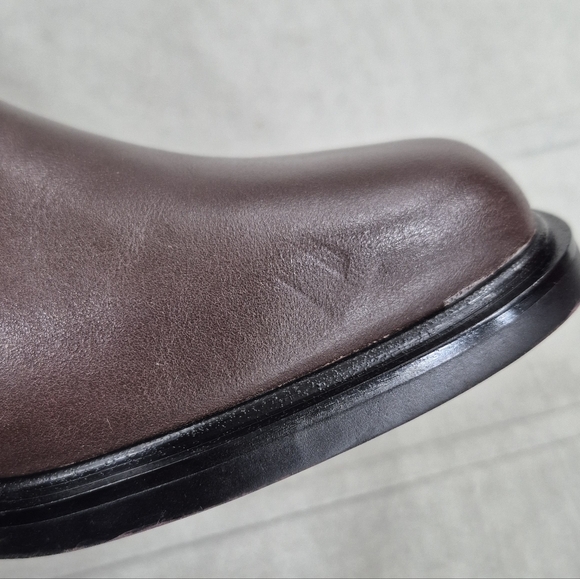 Franco Sarto Gracelyn ankle boots women's 8.5 dark brown soft leather side zip - Picture 15 of 15